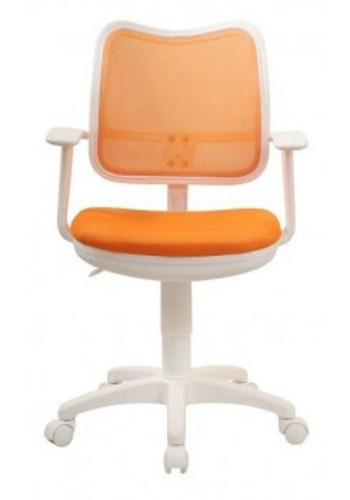 CH-W797/OR/TW-96-1 Кресло Бюрократ CH-W797/OR/TW-96-1 спинка сетка оранжевый сиденье оранжевый TW-96-1 (пластик белый)