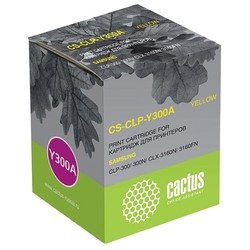 Тонер-картридж Cactus CS-CLP-Y300A для принтеров SAMSUNG CLP-300, желтый, 1000 стр