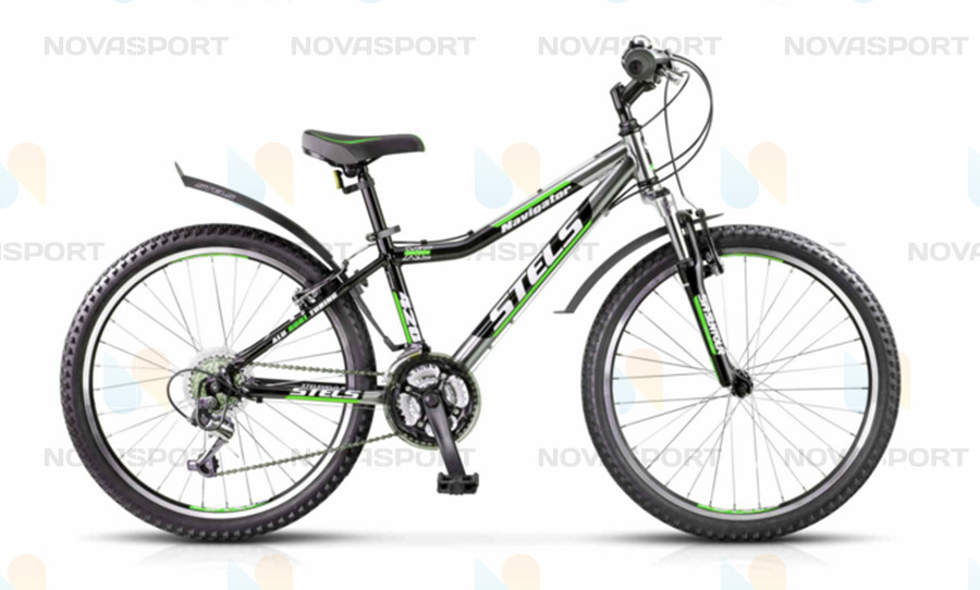 Велосипед Stels Navigator 420 V 24 (2016) Черный/Серый/Салатовый