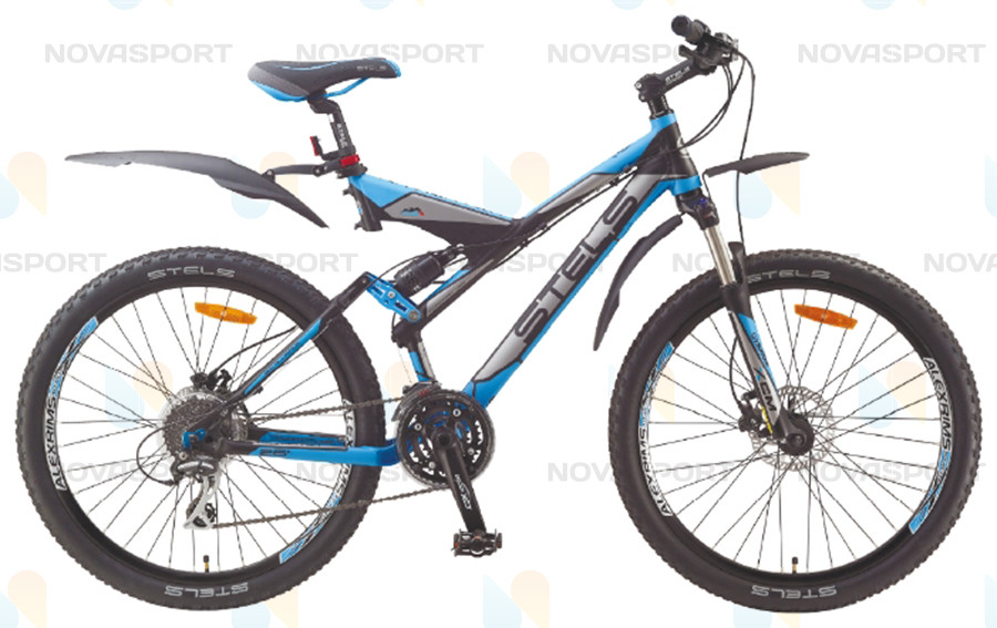 Велосипед Stels Navigator D 26 (2015 г) Черный/Серый/Голубой Черный/Серый/Голубой