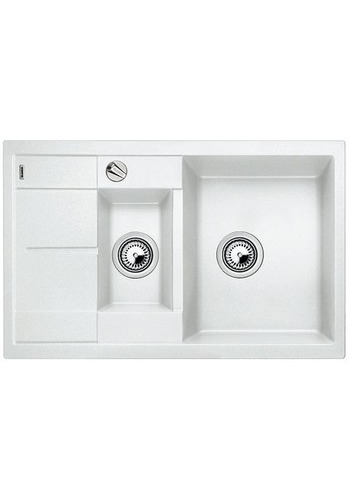 Кухонная мойка врезная прямоугольная (гранит) Blanco Metra 6S Compact белый